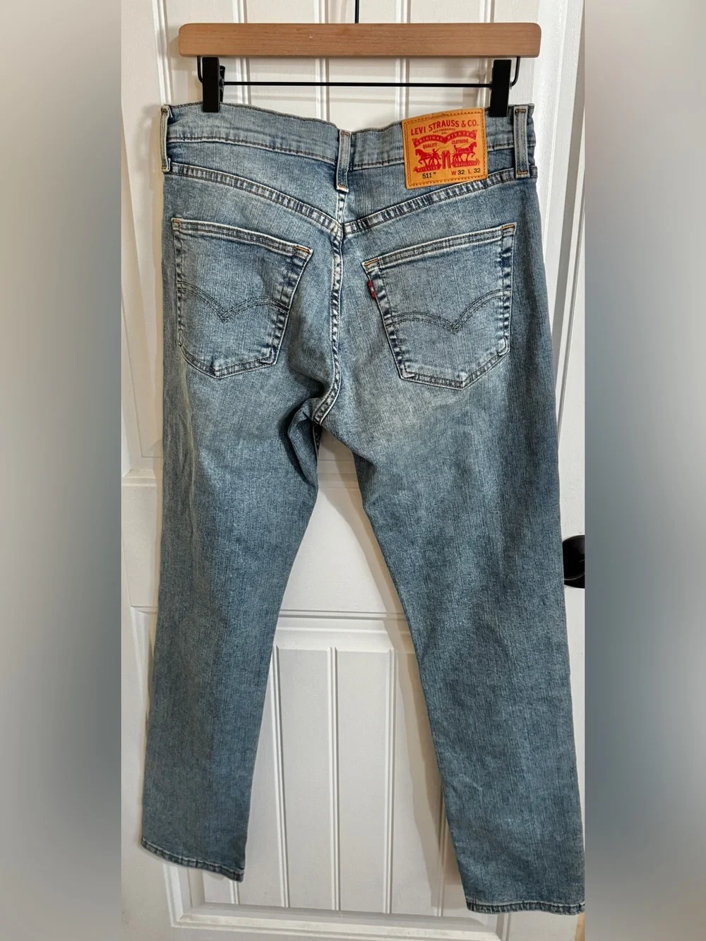 Levi’s 511 Men’s Slim Fit Jeans 32x32 Pickles Light Wash Stretch Denim